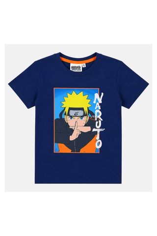 T-shirt Naruto Shippuden - Marineblauw - Wit, blauw en geel