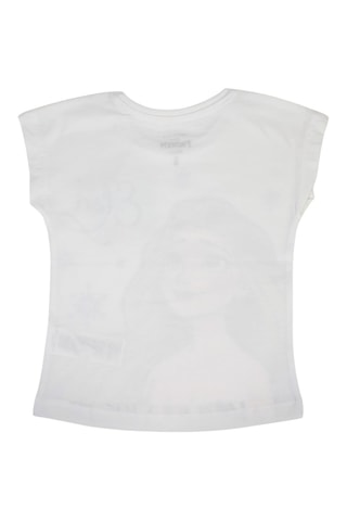 T-shirt Elsa Frozen Disney  - Bianco, giallo e rosa