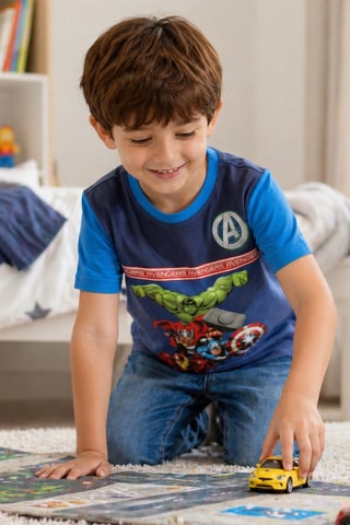 T-shirt Avengers Marvel - Blauw - Blauw