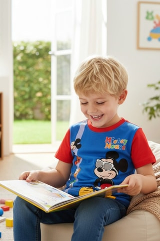 T-shirt Disney - Rood - Rood, blauw en geel