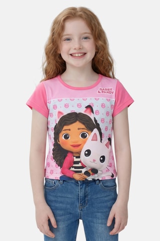 T-shirt Gabby et Pandy La Maison Magique  - Rose