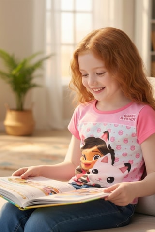 T-shirt Gabby et Pandy La Maison Magique  - Rose