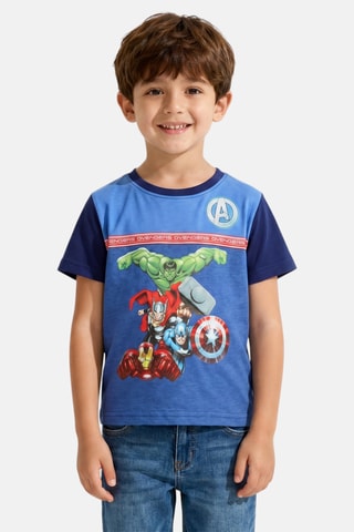 T-shirt Avengers Marvel - Marineblauw - Rood, blauw en groen