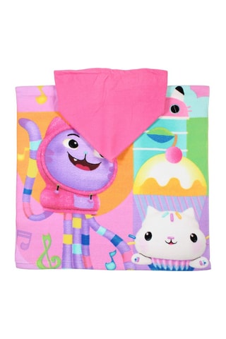 Poncho met Capuchon Gabby en The Magic House - Roze en Wit - Roze