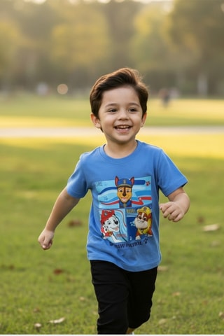 T-shirt Paw Patrol - Blauw - Blauw