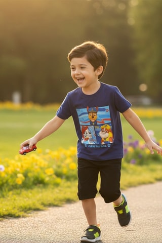 T-shirt Paw Patrol - Blauw - Marineblauw