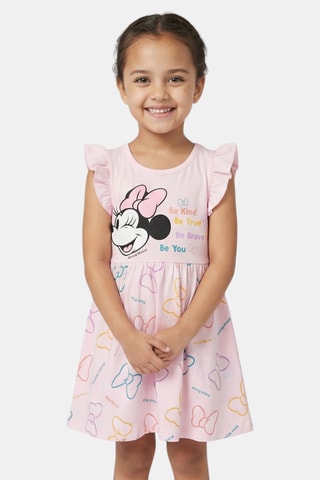 Jurk Minnie Disney - Roze - Wit, geel en roze