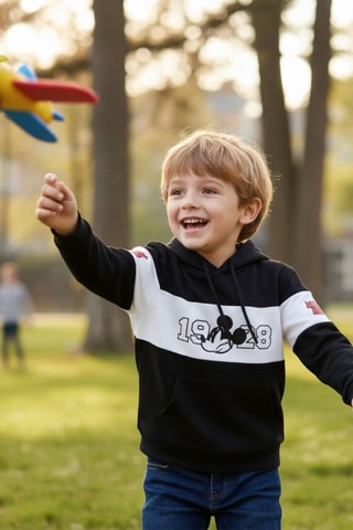 Sweater met capuchon Mickey Disney  - Zwart