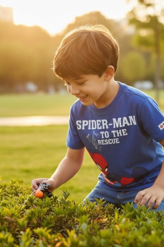 T-shirt Spider-Man Avengers Marvel - Marineblauw