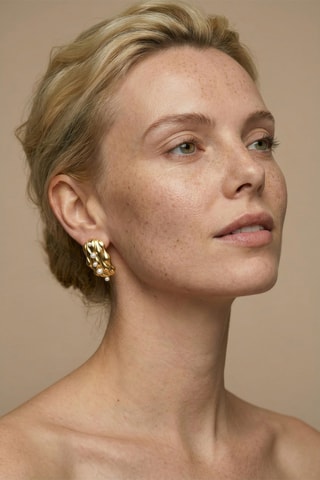 Boucles d'oreilles - Plaqué or jaune et perles de culture d'eau douce