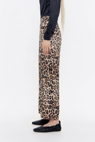 Wijde Broek met Hoge Taille - Bruin