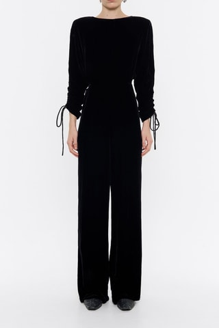 Velours Jumpsuit - Zwart