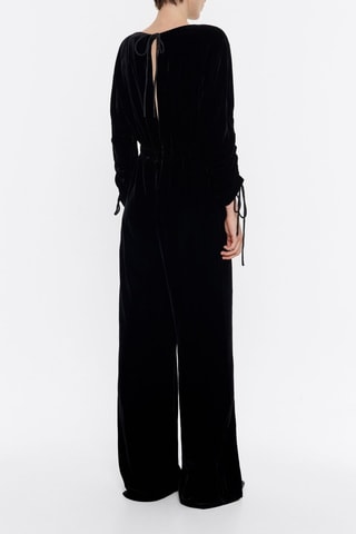 Velours Jumpsuit - Zwart