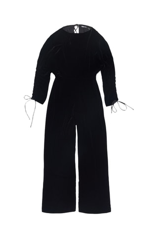 Velours Jumpsuit - Zwart