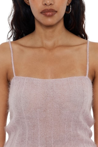 Mohair en Wollen Top - Lichtroze