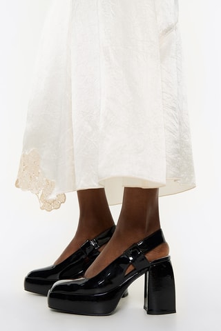 Lakleren Pumps - Zwart