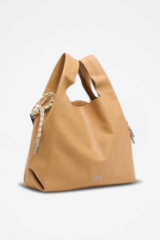 Leren Trendy Handtas - Beige