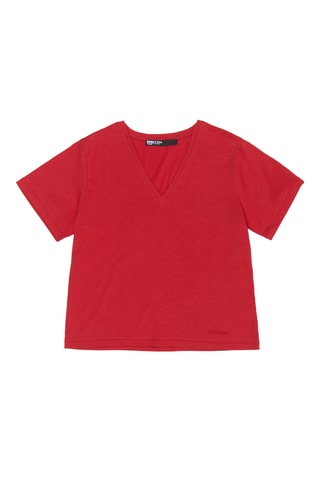 Recht T-shirt - Rood
