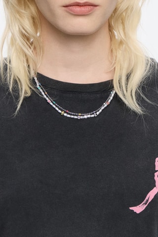 Ketting met Meerdere Rijen Zilverkleurig 