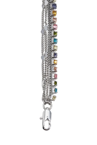 Armband met Meerdere Rijen - Zilverkleurig 