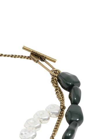 Ketting - Goudkleurig en Groen 
