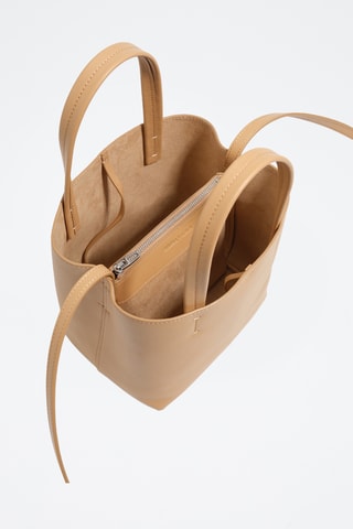 Leren Handtas - Beige