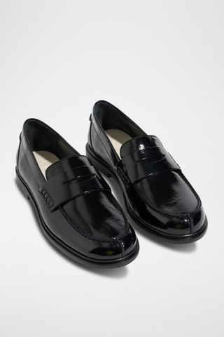 Lakleren Mocassins - Zwart