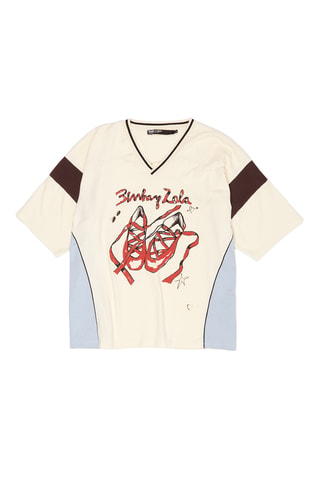 Biologisch Katoenen Recht T-shirt - Ivoorkleurig