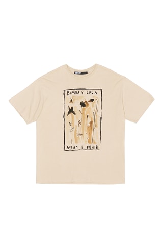 Oversized T-shirt - Beige