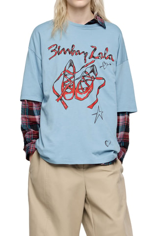 Oversized T-shirt - Lichtblauw