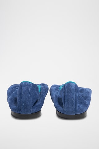 Nubuck Ballerina's - Blauw
