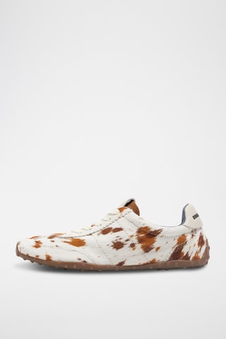 Leren Sneakers - Wit en Camel