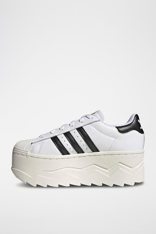Baskets plateformes en cuir Superstar - Blanc