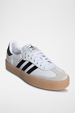 Baskets plateformes en cuir Samba - Blanc