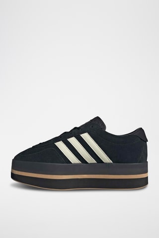 Baskets plateformes en cuir Gazelle - Noir