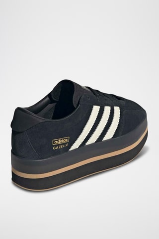 Baskets plateformes en cuir Gazelle - Noir