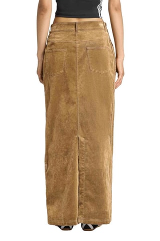 Jupe longue en jean Main Originals - Camel