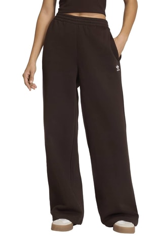 Pantalon polaire wide legs - Marron foncé
