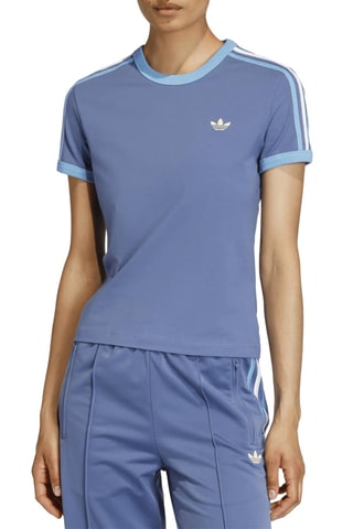 T-shirt slim Adicolor - Ciel