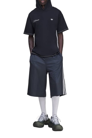 T-shirt oversize à capuche Statement Hza - Noir