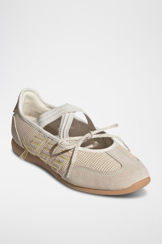 Babies en nubuck T-Toe - Blanc