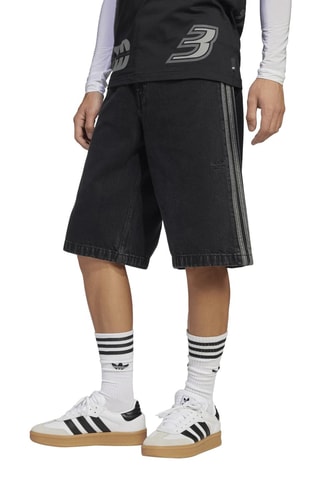 Short loose en jean Adicolor - Noir