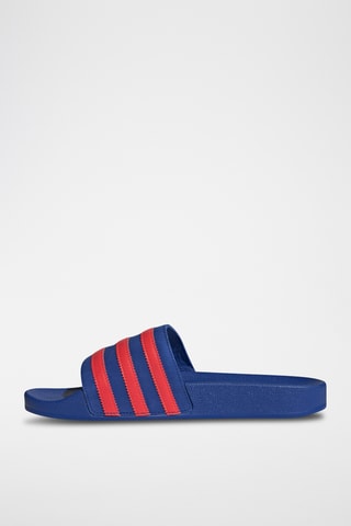 Claquettes en cuir Adilette - Bleu marine