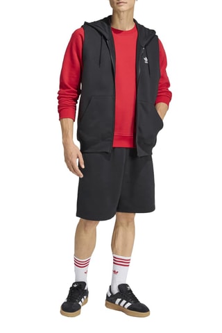 Sweat polaire sans manches à capuche Classic Essentials - Noir