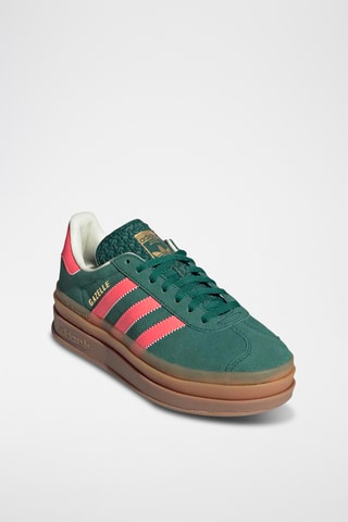 Baskets plateformes en cuir Gazelle - Vert foncé