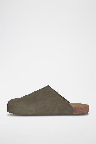 Sabots en nubuck Adilette - Kaki