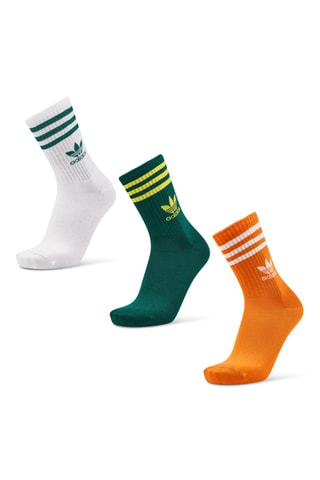 3 paires de chaussettes Adicolor - Blanc et vert foncé