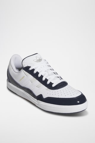 Baskets en cuir Signature - Bleu marine et blanc
