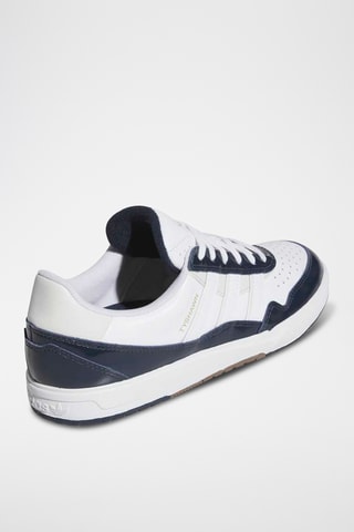 Baskets en cuir Signature - Bleu marine et blanc