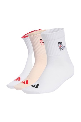 3 paires de chaussettes Seasonal Sportswear - Rose et blanc